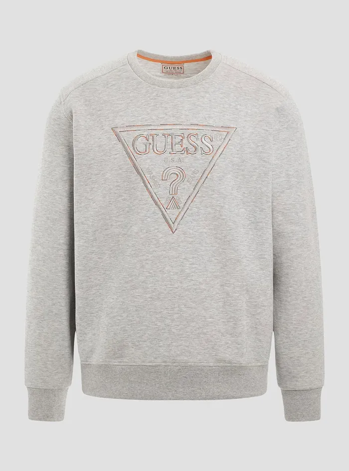 Men Sweaters and Knits GUESS Eco Grey Vil Logo Jumper Men Sweaters and Knits GUESS Eco Grey Vil Logo Jumper