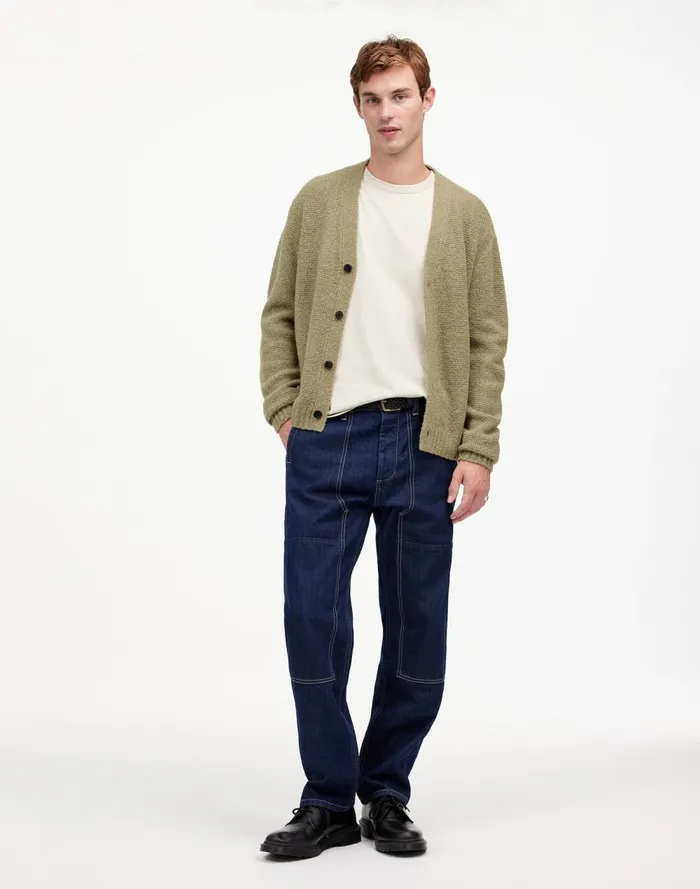 Men Sweaters Madewell Boucl Cardigan Sweater Faded Surplus