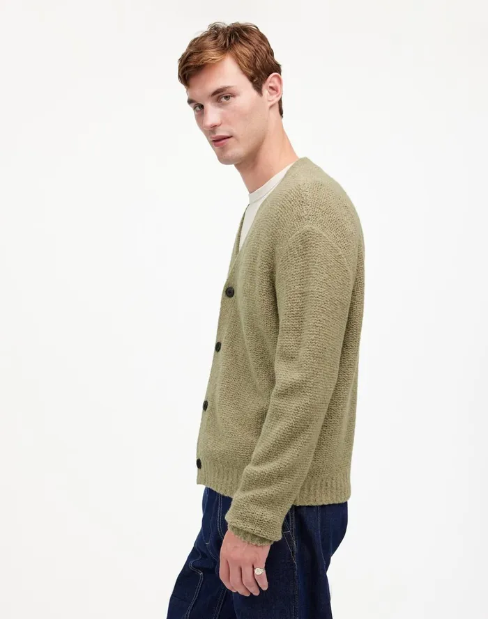 Men Sweaters Madewell Boucl Cardigan Sweater Faded Surplus