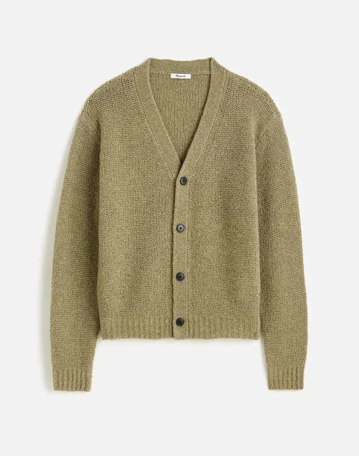 Men Sweaters Madewell Boucl Cardigan Sweater Faded Surplus