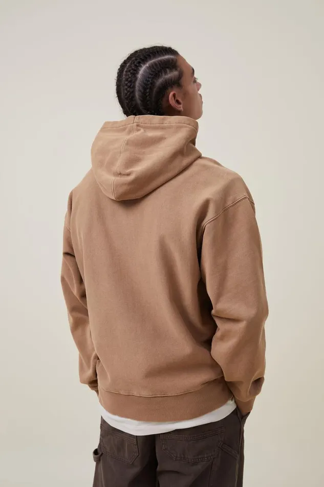 Men Sweats and Hoodies Cotton On Oversized Hoodie Burnt Almond