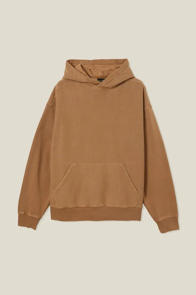 Men Sweats and Hoodies Cotton On Oversized Hoodie Burnt Almond