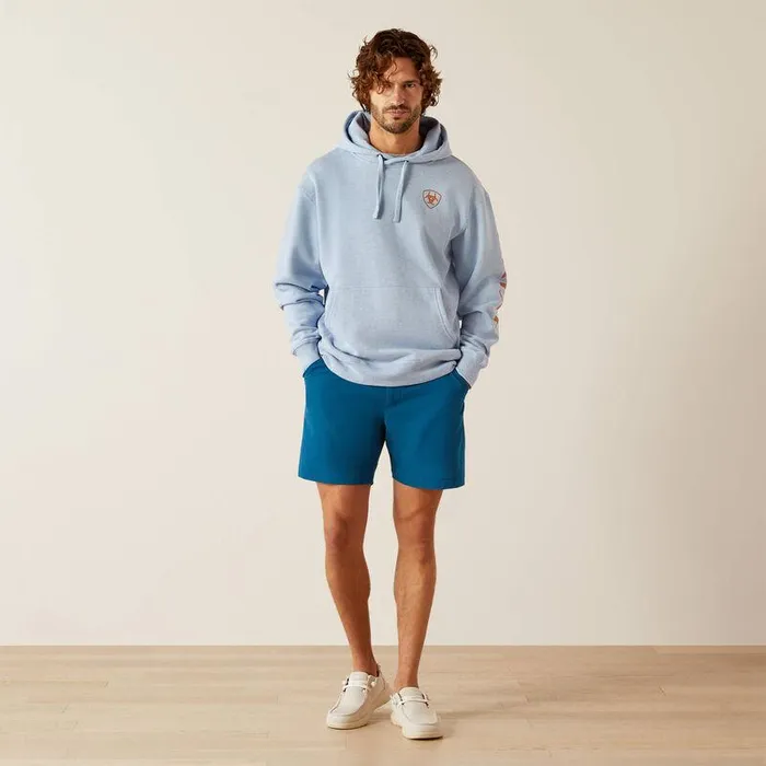 Men Sweatshirts and Hoodies Ariat Ariat Logo Hoodie Light Blue Heather Men Sweatshirts and Hoodies Ariat Ariat Logo Hoodie Light Blue Heather