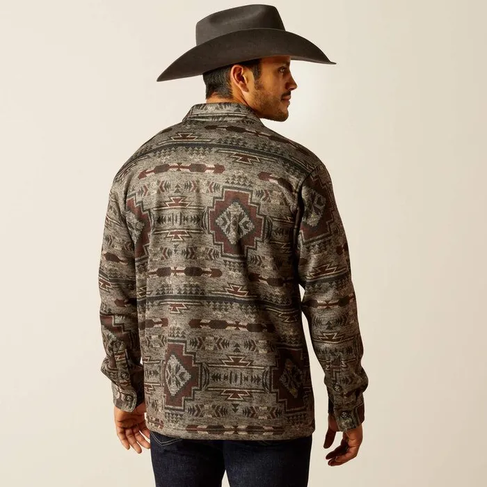 Men Sweatshirts and Hoodies Ariat Caldwell Printed Shirt Jacket Brindle