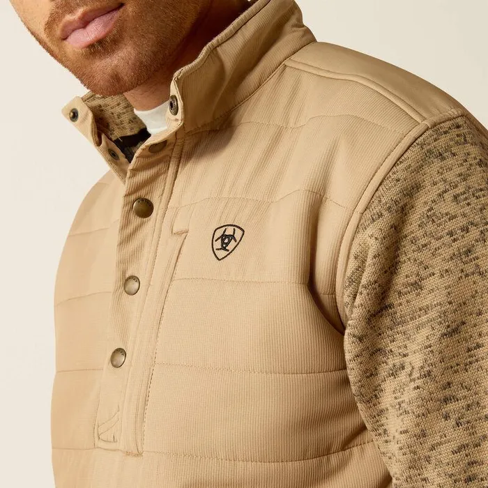 Men Sweatshirts and Hoodies Ariat Caldwell Reinforced Snap Sweater Chinchilla