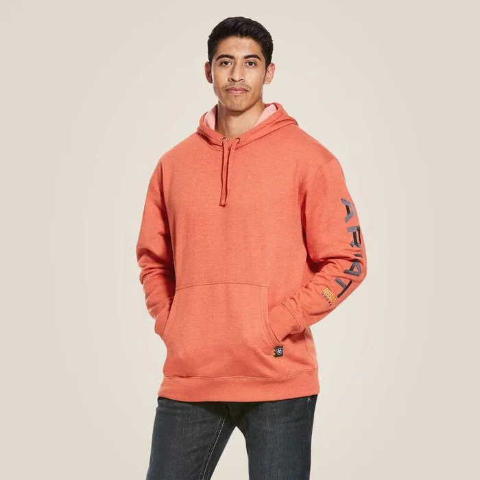 Men Sweatshirts and Hoodies Ariat Rebar Graphic Hoodie Volcanic Heather
