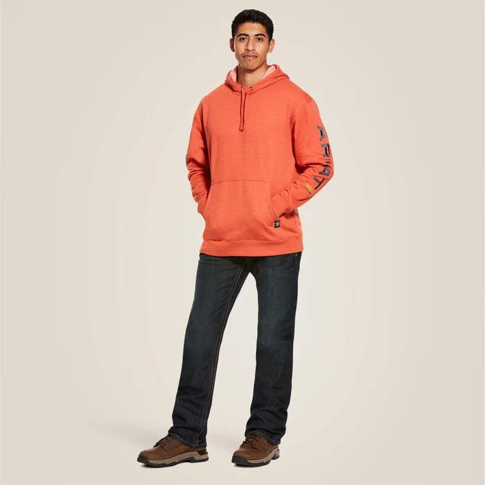 Men Sweatshirts and Hoodies Ariat Rebar Graphic Hoodie Volcanic Heather