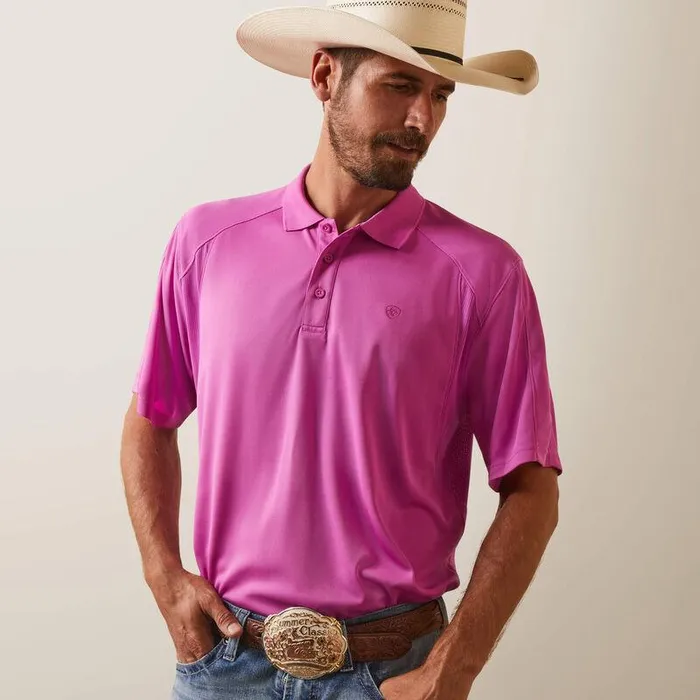 Men TShirts and Polos Ariat AC Polo Dk Orchid