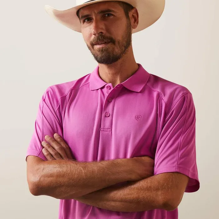 Men TShirts and Polos Ariat AC Polo Dk Orchid