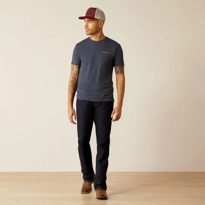 Men TShirts and Polos Ariat Ariat Eagle Rock TShirt Navy Heather Men TShirts and Polos Ariat Ariat Eagle Rock TShirt Navy Heather
