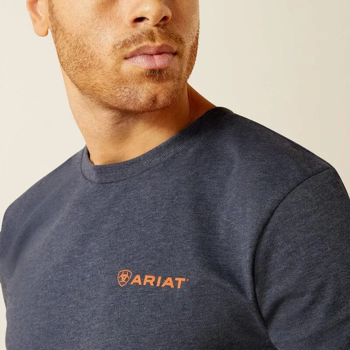 Men TShirts and Polos Ariat Ariat Eagle Rock TShirt Navy Heather Men TShirts and Polos Ariat Ariat Eagle Rock TShirt Navy Heather