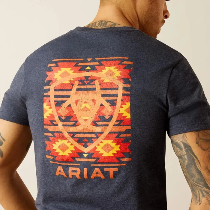 Men TShirts and Polos Ariat Ariat Eagle Rock TShirt Navy Heather Men TShirts and Polos Ariat Ariat Eagle Rock TShirt Navy Heather