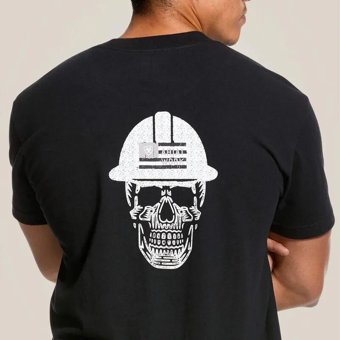 Men TShirts and Polos Ariat Rebar Cotton Strong Roughneck Graphic TShirt Black