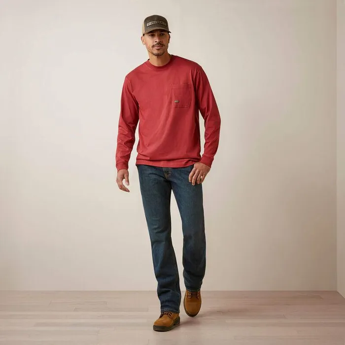 Men TShirts and Polos Ariat Rebar Cotton Strong Union City Brick Red Men TShirts and Polos Ariat Rebar Cotton Strong Union City Brick Red