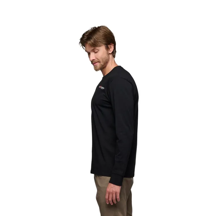 Men Tees and Tanks Black Diamond Heritage Wordmark Long Sleeve Tee Black Diamond Gear