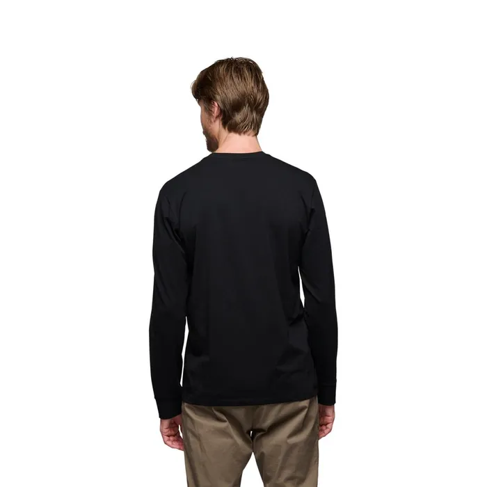 Men Tees and Tanks Black Diamond Heritage Wordmark Long Sleeve Tee Black Diamond Gear