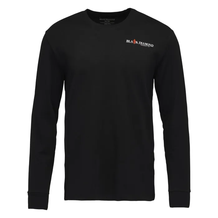 Men Tees and Tanks Black Diamond Heritage Wordmark Long Sleeve Tee Black Diamond Gear