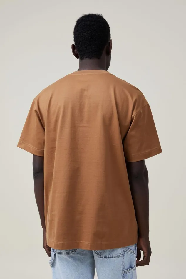 Men Tees and Tanks Cotton On Box Fit Plain TShirt Ginger