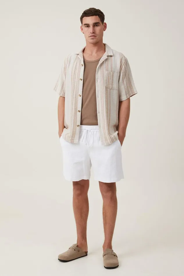 Men Tees and Tanks Cotton On Loose Fit Rib Tank Coffee