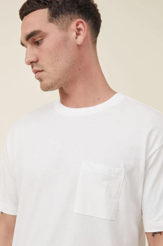 Men Tees and Tanks Cotton On Organic Loose Fit TShirt Vintage White
