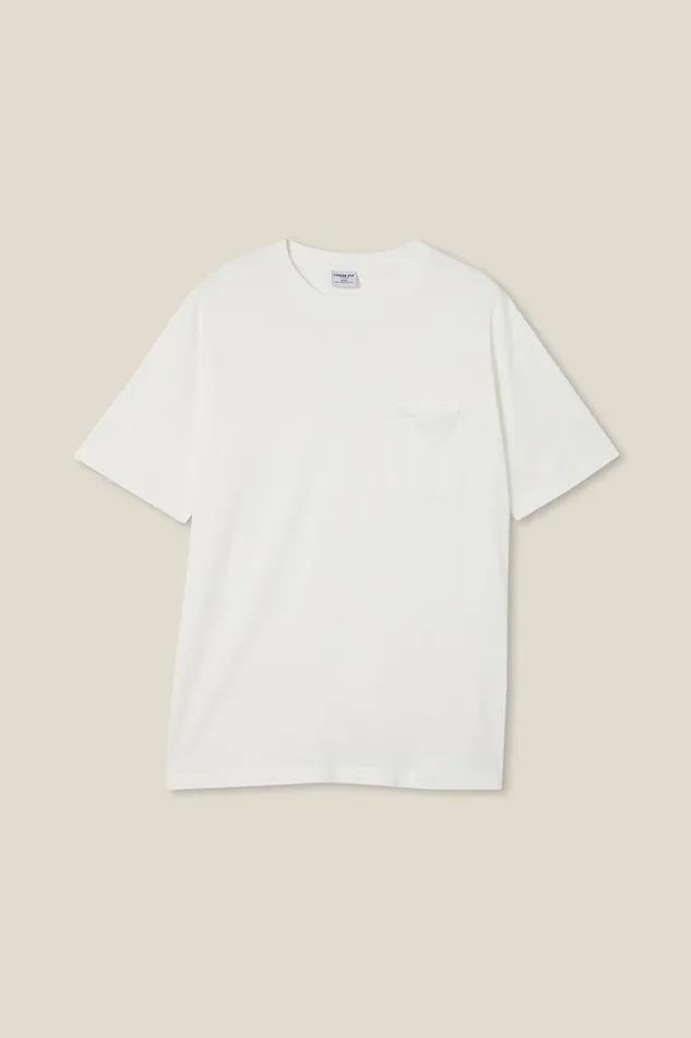 Men Tees and Tanks Cotton On Organic Loose Fit TShirt Vintage White