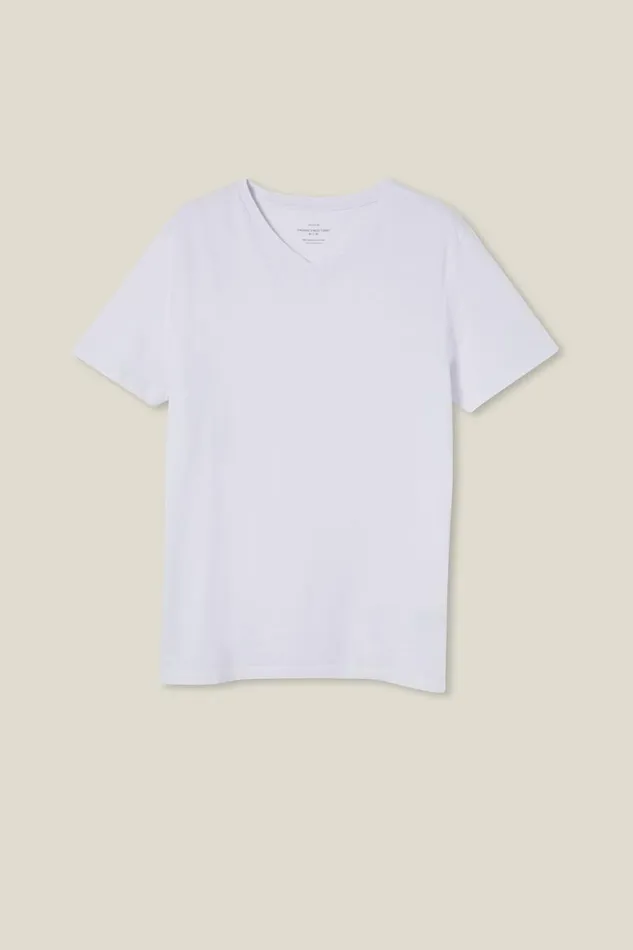 Men Tees and Tanks Cotton On Organic VNeck TShirt White