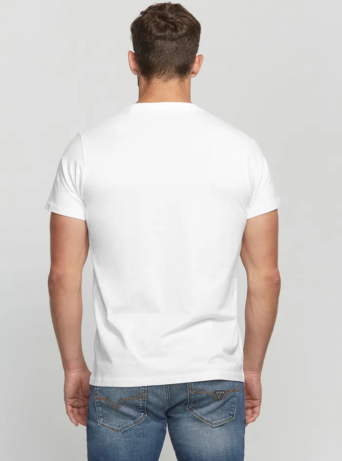 Men Tees and Tanks GUESS Eco White Gad Logo Tshirt Men Tees and Tanks GUESS Eco White Gad Logo Tshirt