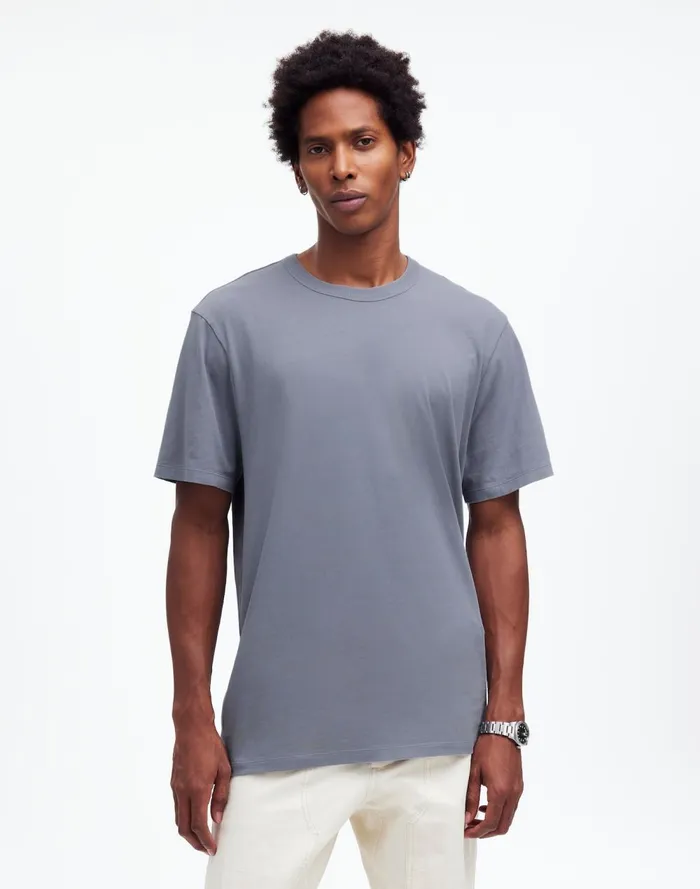 Men Tees Madewell GarmentDyed Allday Crewneck Tee Ashen Blue