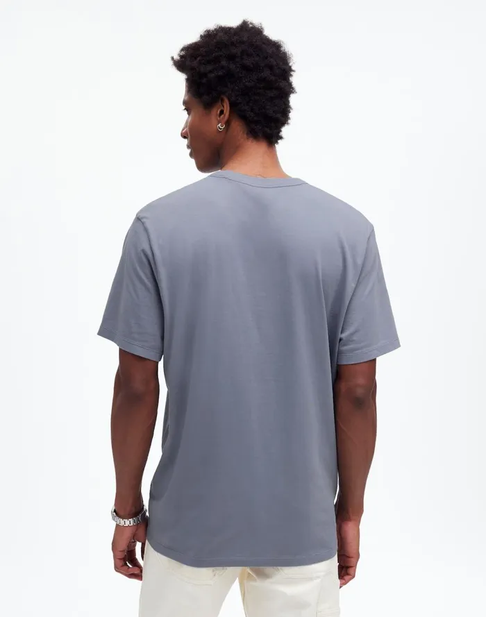 Men Tees Madewell GarmentDyed Allday Crewneck Tee Ashen Blue
