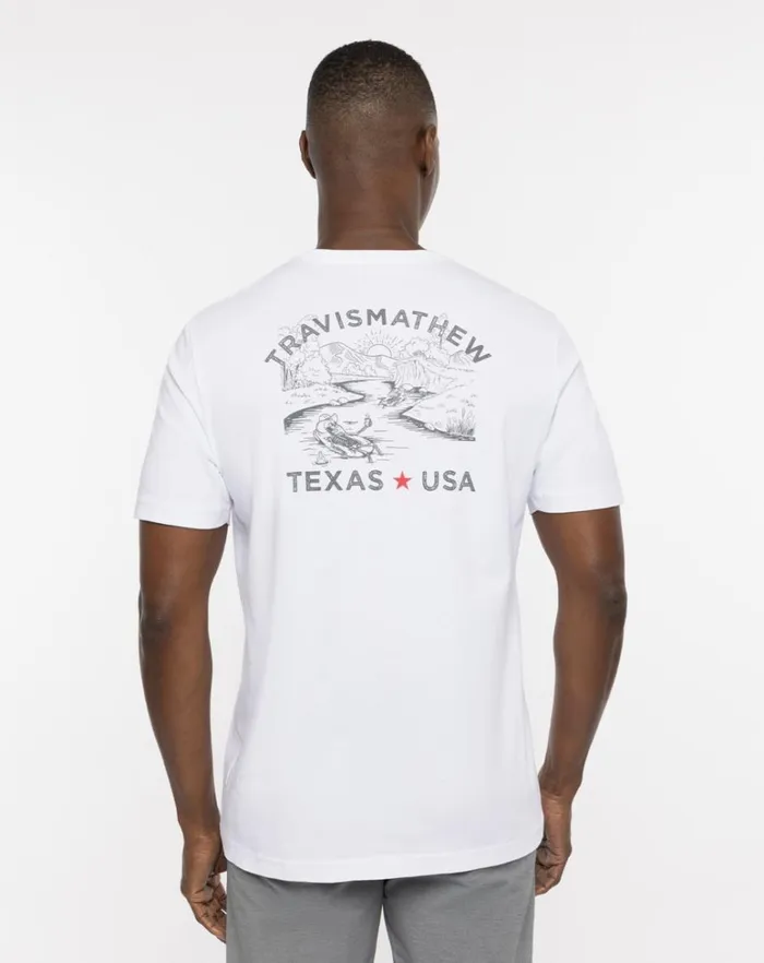 Men Tees TravisMathew BRACKEN CAVE 20 TEE White