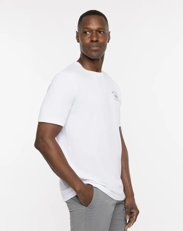 Men Tees TravisMathew BRACKEN CAVE 20 TEE White