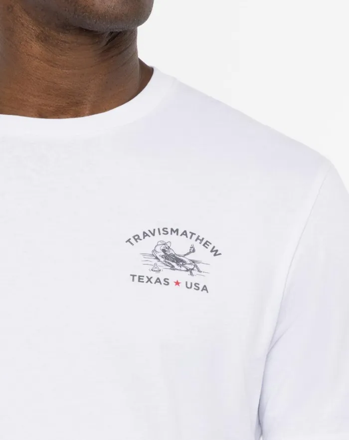 Men Tees TravisMathew BRACKEN CAVE 20 TEE White