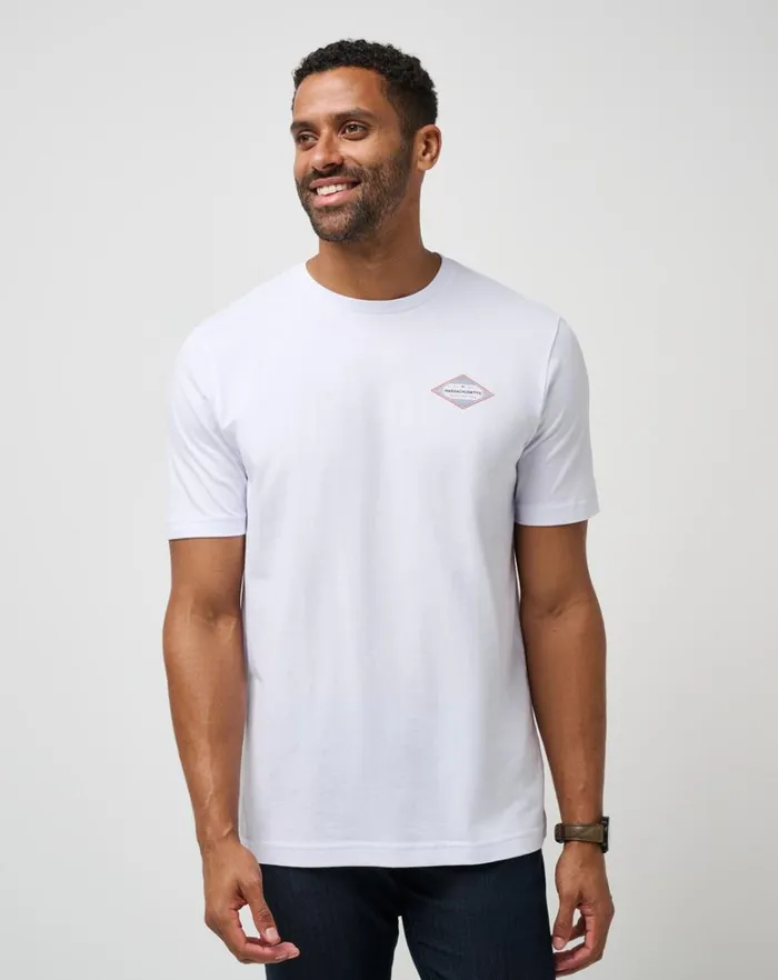 Men Tees TravisMathew FOR SURE TEE White