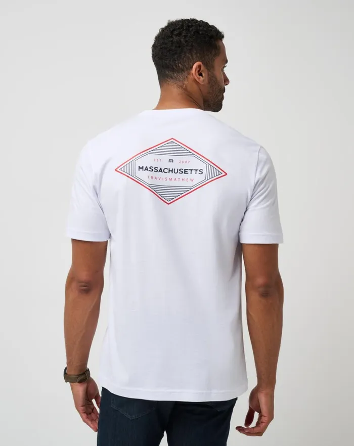 Men Tees TravisMathew FOR SURE TEE White