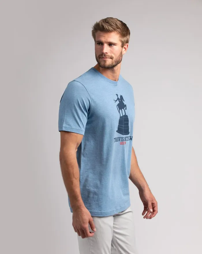 Men Tees TravisMathew REVERE REVERE TEE Heather Blue
