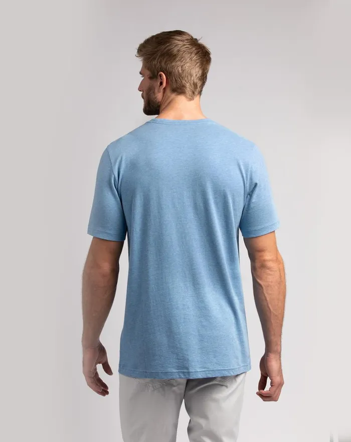 Men Tees TravisMathew REVERE REVERE TEE Heather Blue