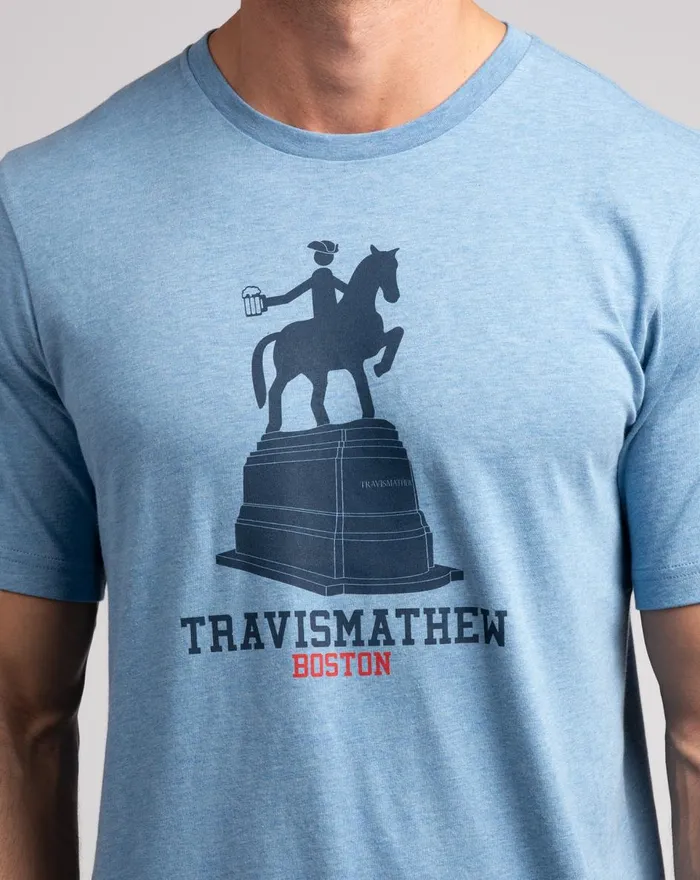 Men Tees TravisMathew REVERE REVERE TEE Heather Blue