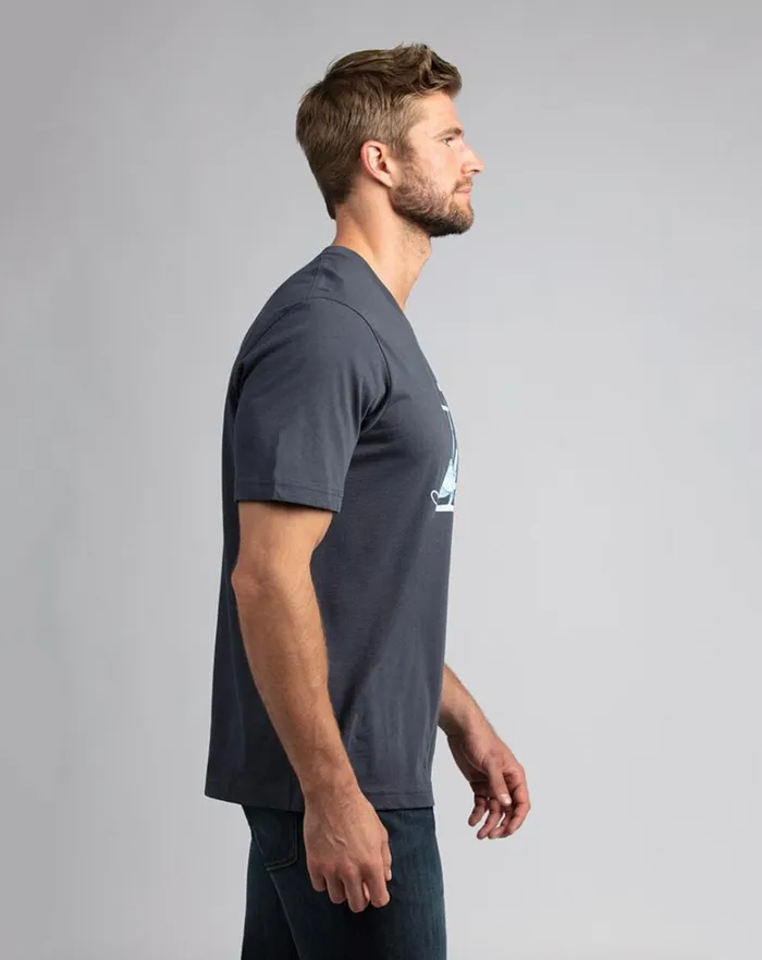 Men Tees TravisMathew ROCKIES ROAD 20 TEE Blue Nights