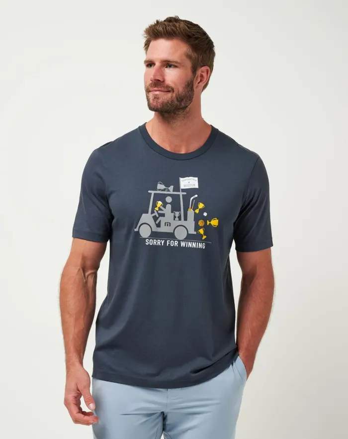 Men Tees TravisMathew THE PATRIOT 20 TEE Blue Nights