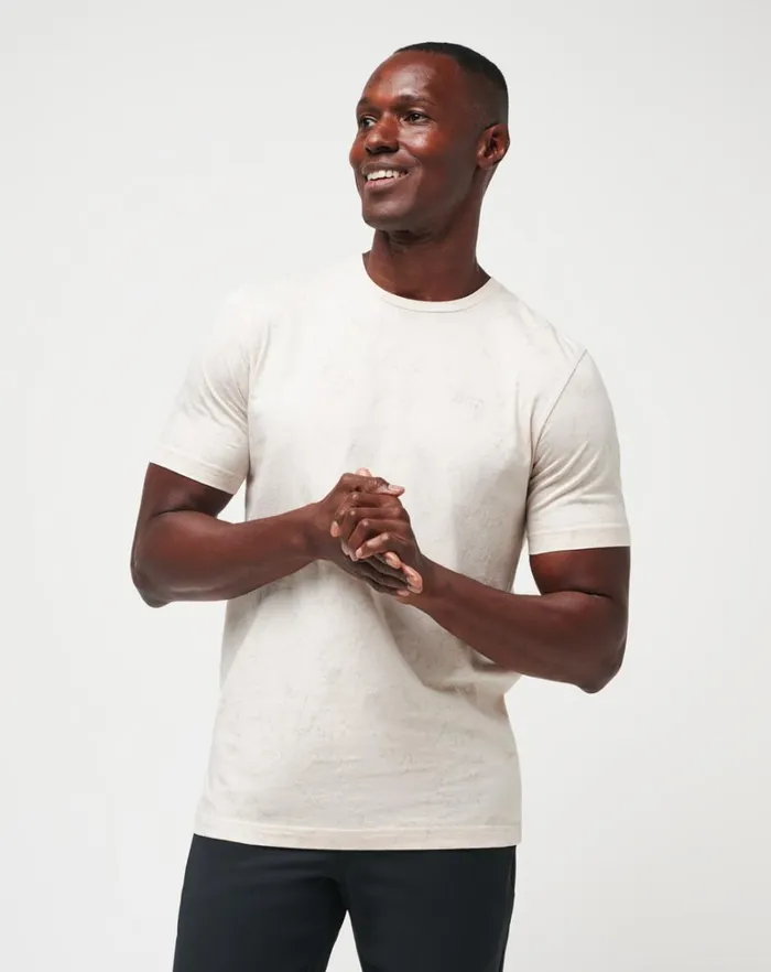 Men Tees TravisMathew WARMER TIDES TEE Moonbeam