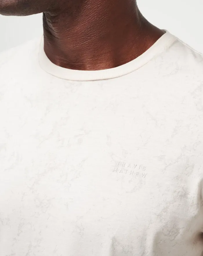 Men Tees TravisMathew WARMER TIDES TEE Moonbeam Men Tees TravisMathew WARMER TIDES TEE Moonbeam