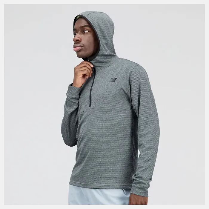 Men Tenacity Hooded 14 Zip Light Aluminum New Balance Hoodies and Sweatshirts Men Tenacity Hooded 14 Zip Light Aluminum New Balance Hoodies and Sweatshirts
