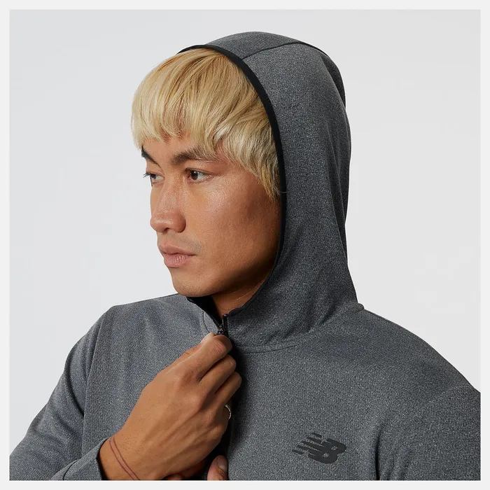 Men Tenacity Hooded 14 Zip Light Aluminum New Balance Hoodies and Sweatshirts Men Tenacity Hooded 14 Zip Light Aluminum New Balance Hoodies and Sweatshirts