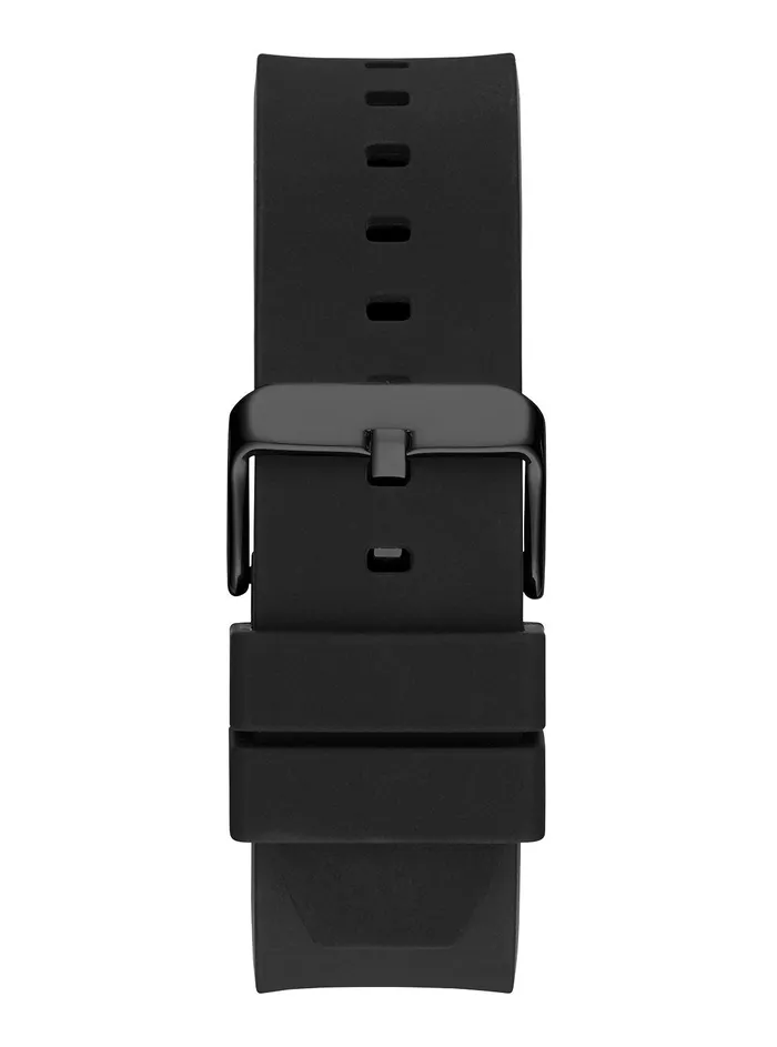 Men Watches GUESS Black Legend Silicone Glitz Watch