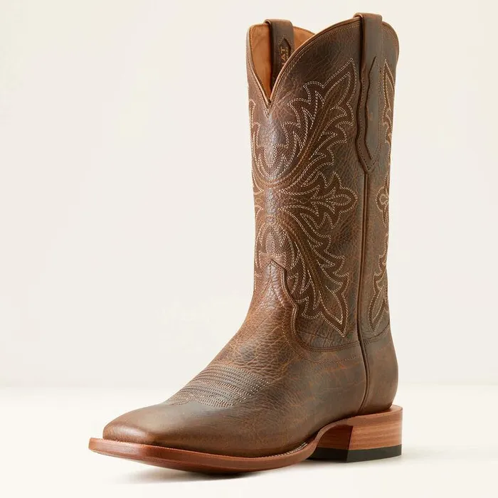Men Western Boots Ariat Bench Made Bassett Cowboy Boot Earth Brown Bison