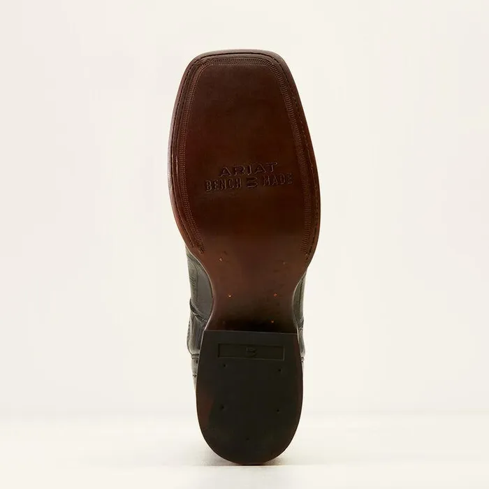 Men Western Boots Ariat Bench Made Bassett Western Boot Black American Alligator Tail Men Western Boots Ariat Bench Made Bassett Western Boot Black American Alligator Tail