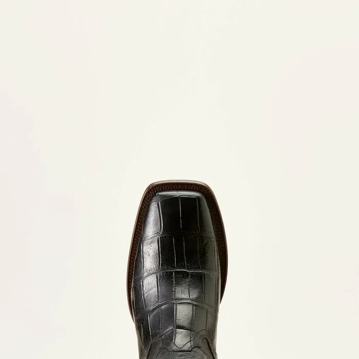 Men Western Boots Ariat Bench Made Bassett Western Boot Black American Alligator Tail Men Western Boots Ariat Bench Made Bassett Western Boot Black American Alligator Tail