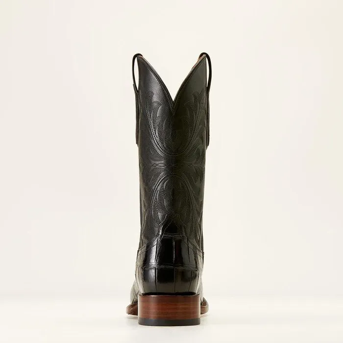 Men Western Boots Ariat Bench Made Bassett Western Boot Black American Alligator Tail Men Western Boots Ariat Bench Made Bassett Western Boot Black American Alligator Tail