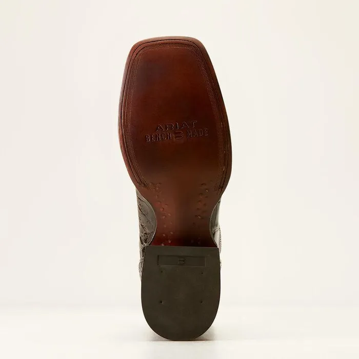 Men Western Boots Ariat Bench Made Bassett Western Boot Hickory American Alligator