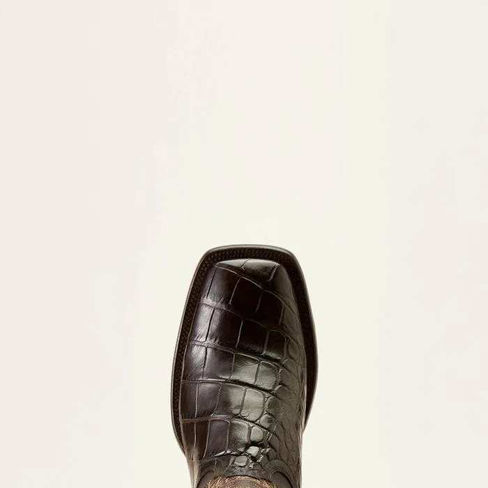 Men Western Boots Ariat Bench Made Bassett Western Boot Hickory American Alligator